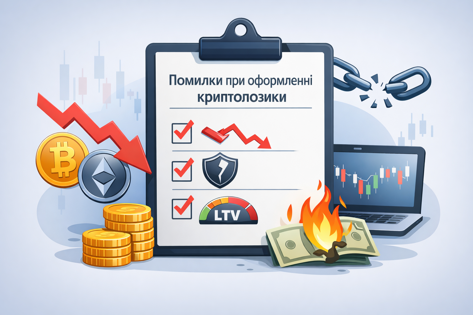 ТОП-помилки при оформленні криптопозики